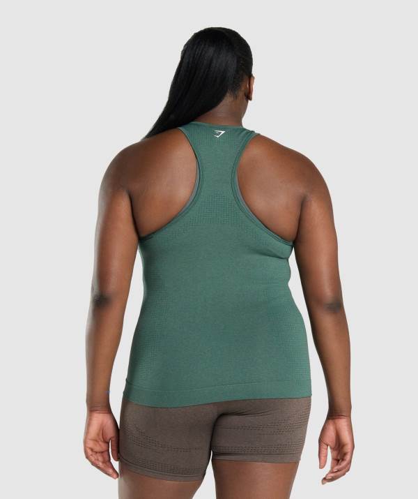 Damske Tielko Gymshark Vital Seamless 2.0 Vest Tmavo Zelene | XJ0519238
